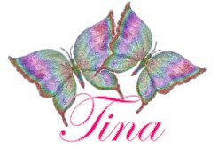 glitter name tina