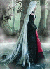 elf in forest mist