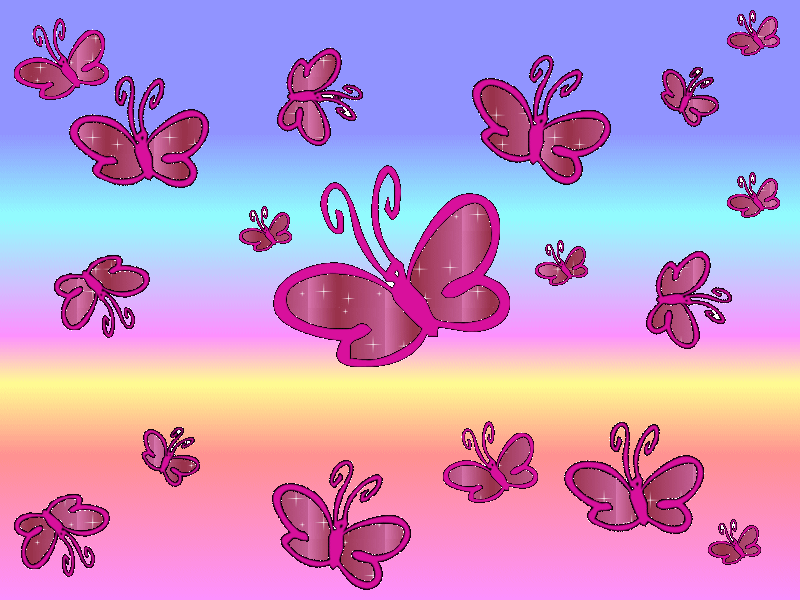 Pink Butterflies Background
