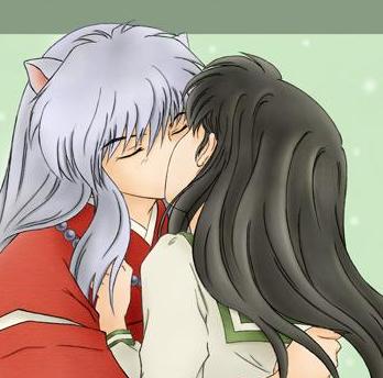 inuyasha and kagome kiss guise