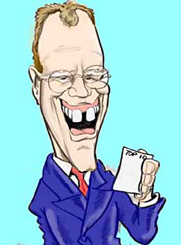 Caricature of David Letterman