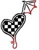 Winged Checkered Heart