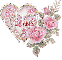 ILEANA - Diamond Heart Pink Roses