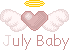 July Baby Heart With Wings