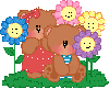 Cute Teedy Bears With Smiling Flowers