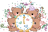 Cute Happy New Year Teddy Bears