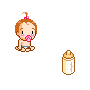 cute kawaii thristy baby girl