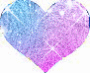 Love heart pink and blue sparkly 