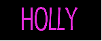 Holly animated glowing name