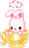 bunny on a cup