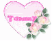 Tammy pink heart flowers