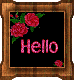 Hello wood frame roses