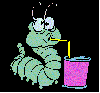 worm drinking