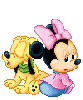Minnie and Pluto