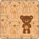 cute kawaii brown teddy bear