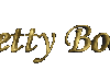 Betty Boop written in gold