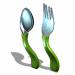 Dancing spoon and fork
