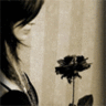 black & white avatar girl & black rose