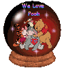 pooh and friends snowglobe