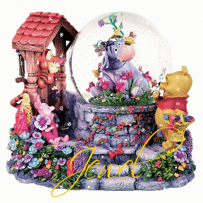 Pooh, Eeyore, Tigger & Piglet Snowglobe (with snowfall effect)- Jewel