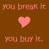 You break it,you buy it.
