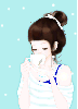 kawaii girl drinking tea