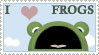 Stamp: i <3 frogs