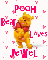 Pooh (with floating hearts)- Pooh Bear Loves Jewel