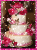 Cake with Roses (with glitter boarder & sparkles)