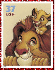 Lion King Mufasa & Simba Stamp (glitter boarder)