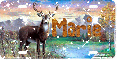 Buck Deer in the woods Tag (with sparkles)- Marie 