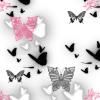 PINK AND BLACK BUTTERFLIES
