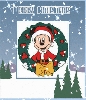 mickey mouse in a wreath
