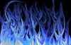 blue flames
