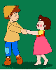 agirl and a boy dancing 