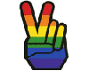 Rainbow Peace Fingers