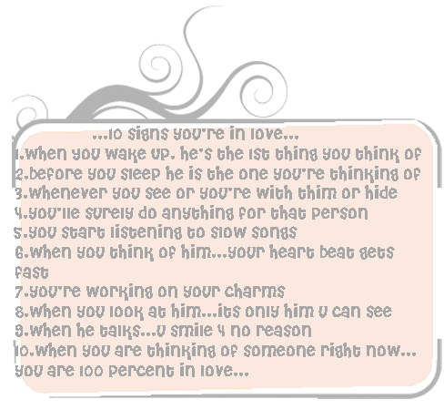 10 signs ur in love