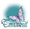 Teal Butterfly Bling Treasured