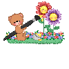 Bear Painting Flowers