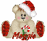 Xmas bear with Maggie name