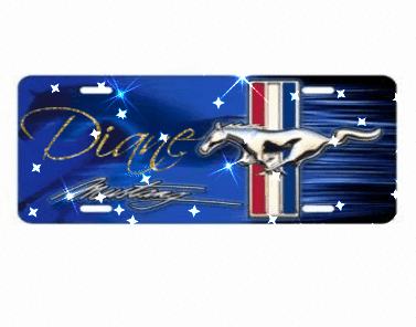 Mustang Tag (sparkles)- Diane