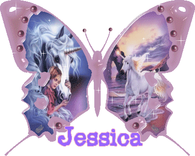 jessica's pink unicorn butterfly