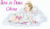 Baby angel on cloud with Olivia name
