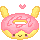 Pink bunny donut
