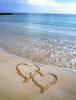 hearts on beach