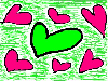 pink & killin' green hearts...