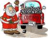 santa with a truck
