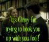Hermione is trying to hook Harry up with Ginny lol!
