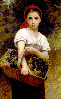 Girl with a basket of Grapes.