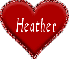 red heart with name Heather